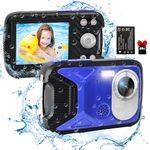 Underwater Camera lovpo 16FT Waterproof Camera with 32GB SD Card, FHD 1080P 21MP Point and Shoot Camera for Snorkeling, Swimming, Vacation, Boys, Girls