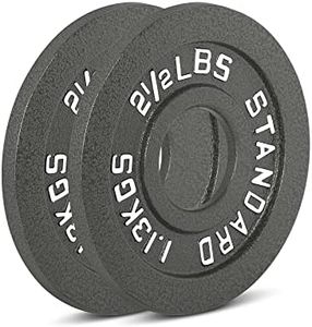 Cast Iron Olympic Weight Plates – Free Weights with 2-inch Hole & Anti-Rust Hammertone Finish - Ideal for Strength Training, Crossfit Equipment & Home Gym Set – Sold in Pairs - 2.5LB–45LB