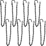 Tim Tim Agro 8 Pack 19.7 Inch Hanging Chain for Hanging Bird Feeders, Planters, Baskets, Billboards, Lanterns, Ornaments, Black