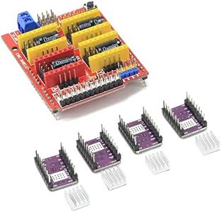 RATTMMOTOR CNC Controller Kit CNC GRBL Shield Board V3 Expansion Board with 4pcs DRV8825 Stepper Motor Driver with Heatsink Compatible with Arduino IDE Sutitable for CNC Router Machine, 3D Printer