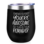 You are Awesome Wine Tumbler Thank You Gift, Gifts for Women Sister, Appreciation Gift for Best Friends, Men, Employee, Coworker(12oz,Black)