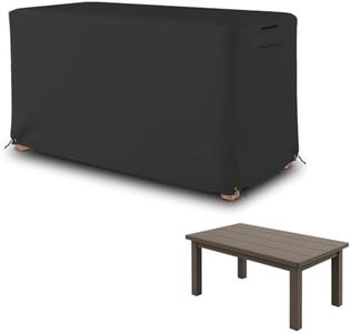 Seal Skin Covers Outdoor Rectangular Table Cover, Heavy-Duty Elite PVC Waterproof & UV-Resistant Material, All-Weather Protection for Patio Furniture (Black, 70"L x 42"W x 24"H)