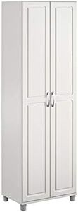 SystemBuild Utility Storage Cabinet, Laminated MDF and particleboard, White, 24"