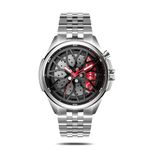 TOC-G GT 63 GYRO Men's Watch | with Spinning Wheel and Push Brakes | 304L Stainless Steel with LUMINUOUS Watch Hands (Silver)