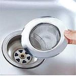 Stainless Steel Strainer Kitchen Drain Basin Basket Filter Stopper Drainer Sink Jali, 9 cm