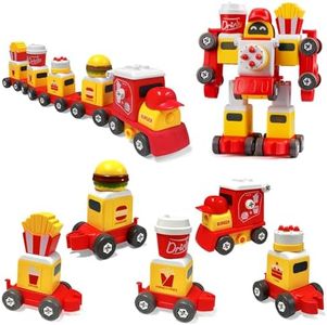 TOYABI 76 Pcs Roblox Toys, Beautiful Transforming Robot Toy, Train Toy for 3 4 5 6 7 Year Old Boys Girls, for Christmas Halloween Birthday