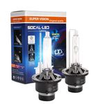 SOCAL-LED 2x D4S D4R HID Bulbs 35W AC OEM Xenon Headlight Direct Replacement Lamp 6000K Crystal White
