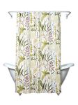 Zenna Home, India Ink Huntington Fabric Shower Curtain, Floral Ivory