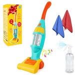 Kids Vacuum Cleaner Toy Set, Toy Vacuum Cleaner With Light Realistic Sounds & Whirling Stars, Pretend Role Play Household House Keeping Cleaning Play Set Learning Toys For Kids Toddlers Girls Boys Toy