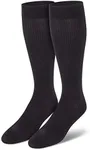 Doctor's Choice Men's Graduated Compression Socks, 8-15 mmhg, Over the Calf, Single Pair, Black, Large: Shoe Size 6-12.5