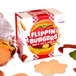 Bubblegum Stuff - Flippin’ Burgers - Card Flipping Party Game - Build It, Flip It, Catch It - x216 Game Cards - Ages 10+