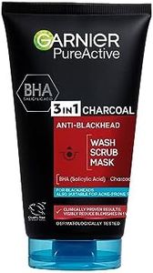Garnier Pure Active 3 In 1 Charcoal Blackhead Mask Wash Scrub, Aloe Vera, 150 Ml, Pack Of 1