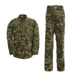 LANBAOSI Military Uniforms for Men Airsoft Clothing BDU Uniform Tactical Jacket and Multicam Huting Pants Set