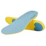 Premium Memory Foam Orthopedic Sports Insoles with Cushioned Arch Support & Excellent Shock Absorption with Gel Pads under the Heel & Balls of Feet (Medium (W): 7-9.5 / (M): 6-8)