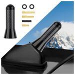 Carbon Fiber Car Antenna with 6PCS Antenna Adapter,Universal Stubby Antenna Car Antenna Replacement for Car Truck SUV,The Most Stylish Car Accessories for Car Decoration (Black)