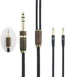 ABLET Replacement Audio Upgrade Cable 7N OCC Copper Silver Plated Cord compatible with Meze 99 Neo headphones, compatible with Meze 99 Classics headphones Walnut Wood Shell & 6.35mm Adapter