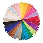 Sewing Zippers, 100PCS Segarty Nylon Coil Invisible Zippers Bulk 25 Colors, Tailor Sewer Tools Garment Accessories for Sewing Crafts, 16 Inch