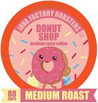 Donut Shop Blend by Java Factory, Medium Roast Coffee Pods for Keurig K Cup Brewers, 80Count