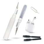 TELITE AirPod Cleaning Kit, 3 in 1 Airpod Cleaner Pen with Sponge, Metal Tip 2 Soft Spiral Brush, Sim Pin, Multifunctional Airpods Cleaning Pen for Bluetooth Earphones Case Dust Removal