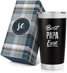 SassyCups Best Papa Ever Tumbler - Best Grandpa GIfts, Regalos Para El Dia Del Padre - Grandpa Mug, Papa Gift, Great Grandpa Gifts, Papa Coffee Mug, Grandpa Tumbler, Grandpa Cup, 20 oz