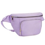 sportsnew Fanny Packs for Women,Large Waist Pack with Extra Extension Belt,Fashion Crossbody Belt Bags for Travel Walking Running Hiking patent pending, Purple