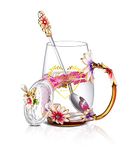 Luka Tech Friendship Gifts for Women,Friend Gifts for Women,Lovely Flower Tea Cup Coffee Mug Birthday Gifts for Friend, Female, Corworker, Bestie