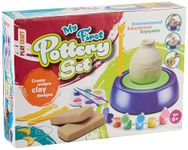 Play Craft My First Clay Pottery Set DIY Kit for Kids – All-in-One Battery-Operated Pottery Wheel with 800g Clay, Tools, Paints & Brushes, Premium Craft Kit (Ages 5+)