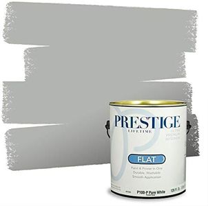 PRESTIGE Paints Interior Paint and Primer In One, 1-Gallon, Flat, Comparable Match of Sherwin Williams* Magnetic Gray*