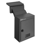 VEVOR Through The Wall Drop Box, Heavy Duty Steel Through The Wall Mailbox with 2.8-7.9" 13" Combination Lock, 12.5x6.3x16.9 Mail Drop Box, Black