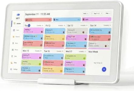 Mezed 21.5 Inch Digital Calendar with 32GB Storage, Touch Screen Family Planner with Weather Display, Reminder, Meal Schedule, Auto-Rotate Photo Frame, Wall Mount Electronic Organizer for Home Office (white, 21.5)