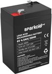 SPARKOLE 6v 4.5ah Battery Sealed Lead Acid Rechargeable Battery, Maintenance Free, for Children's Toy Car/Emergency Lighting/Solar Systems/Scooter/Deer Feeder/Electronic Scales