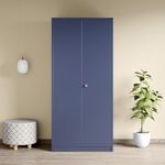 Interio by Godrej Almirah Errol 2-Door Steel Almirah Wardrobe (Textured Phiroja Blue), 1-Year Warranty, 1 Locker and 5 Shelves