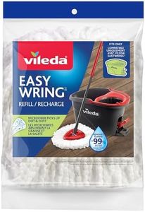 Vileda EasyWring Mop Head Refill (Pack of 1) | Machine Washable & Reusable Mop Refills | Spin Mop Replacement Head | Safe and Effective on All Floor Types | Use for Mopping or Dusting