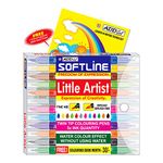 ADD Gel Softline Little Artist Colouring Pen,Twin Tip 12 Pen Set (1),Multicolor