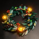 LocoLee Led Light Set Compatible with Lego Wreath Led Decoration Lighting Kit Compatible with Icons 10340 Building Blocks Model,Only Lights Set,No Model