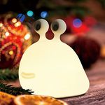 Slug Night Light,Silicone lamp for Kids USB Rechargeable Cute Animal Lamps Timer Setting safe BedsideLamp Portable LED Lamps for Breastfeeding Dorm Room Decor for Christmas Gift Baby Kids Girls Teens