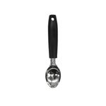 Fackelmann INITIAL Ice Cream Scoop Stainless Steel, Plastic Handle, Multi-Functional Gelato Sorbet Spoon & Server, Dessert & Cookie Scoop, Mashed Potato & Fruit Baller, 19.2x4.2x2cm, Black