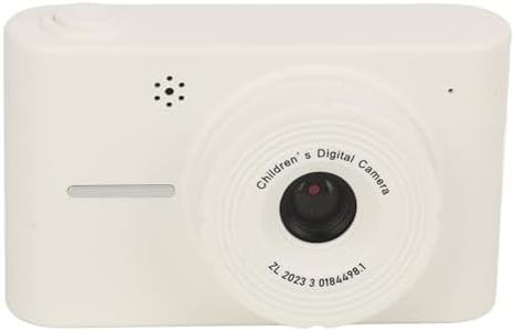 Cámara digital 4K para fotografía, lente dual de 48 MP 1080P, zoom 8X, pantalla IPS, antivibración, marco de fotos, filtro de enfoque automático, cámara digital selfie para viajes (blanco)