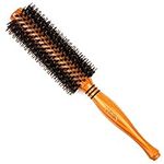 H&S Round Hair Brush - Boar Bristle Round Hair Brush - Round Wooden Hair Brush - Round Natural Bristle Brush - Round Soft Bristle Hair Brush - Natural Wooden Round Hairbrush - Beard Round Brush