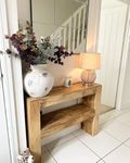 Elm home and garden Solid Wood Console Hall Telephone Table 76cm High x 100cm Wide x 26cm Deep (Light)