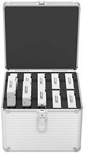 ORICO Alluminio scatto esteso hard disk protezione 10 bay stoccaggio scatola Scatola di protezione per disco rigido in alluminio da 3,5 pollici - silver