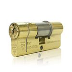 UAP Euro Cylinder Lock - 3 Star Kitemarked Euro Lock Cylinder - Door Barrel Lock with 5 Keys Suitable for All Door Types - Anti-Snap, Anti-Bump, Anti-Drill - (100mm 50/50)(Brass)