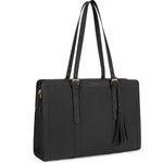BOSTANTEN Laptop Tote Bag for Women Work Bag Professional 15.6 inch Leather Briefcase Business Office Purse Shoulder Bag