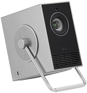LG CineBeam Q HU710PB, Small 4K Projector, 50-120 inch Screen size, RGB Laser, 500 ANSI Lumens, LG TV webOS 6.0, AirPlay, Screen Share, Bluetooth, 3W speaker, Auto Screen Adjustment