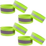 Od-sport 4 Pair /8Pcs Adjustable Night Running Reflector for Men&Women - Runners Safety&high Visibility Reflective Tape Machine Washable,Biking/Running Gear Use As Wristbands/Belt/Armbands/ANK