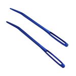 Phenovo 2 Pieces Aluminium Alloy Large-Eye Blent Needles Yarn Knitting Tapestry Needles