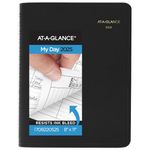 AT-A-GLANCE 2025 Appointment Book Planner, Daily, Four Person Group Planner, 8" x 11", Large, Quarter-Hourly, Black (708220525)