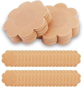Sibba Lot de 40 Cache Tétons Autocollants en Forme de Pétale Imperméables Réutilisables pour la Natation Beige Beige Taille Unique