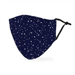 Weddingstar 3-Ply Adult Washable Cloth Face Mask Reusable and Adjustable with Filter Pocket - Starry Night