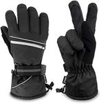SUN CUBE Ski Gloves Men Women, Waterproof Thermal Winter Snow Gloves, Windproof 3M Thinsulate Snowboarding Snowmobile Skiing, Insulated Warmers Zipper Pocket Cold Weather Outdoor Snowboard